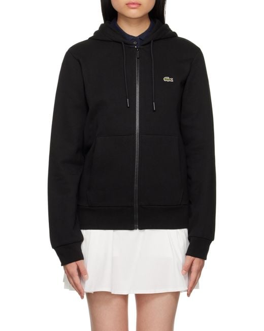 Lacoste Black Hooded Sweatshirt Sweater for men