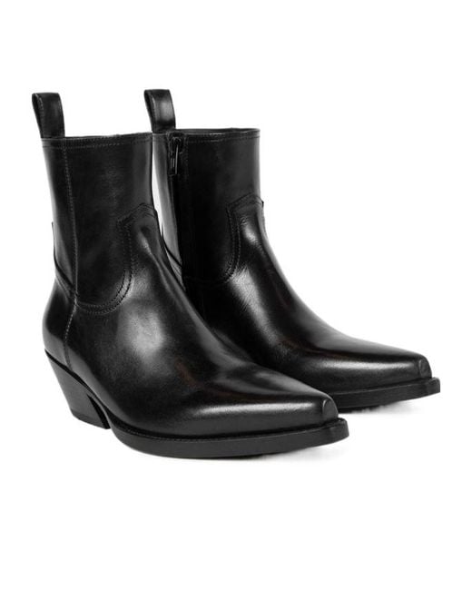 Ann Demeulemeester Black Imme Pointed-Toe Ankle Boots for men