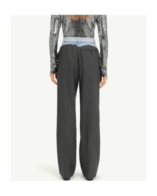 MM6 by Maison Margiela Gray Denim Panel Trousers