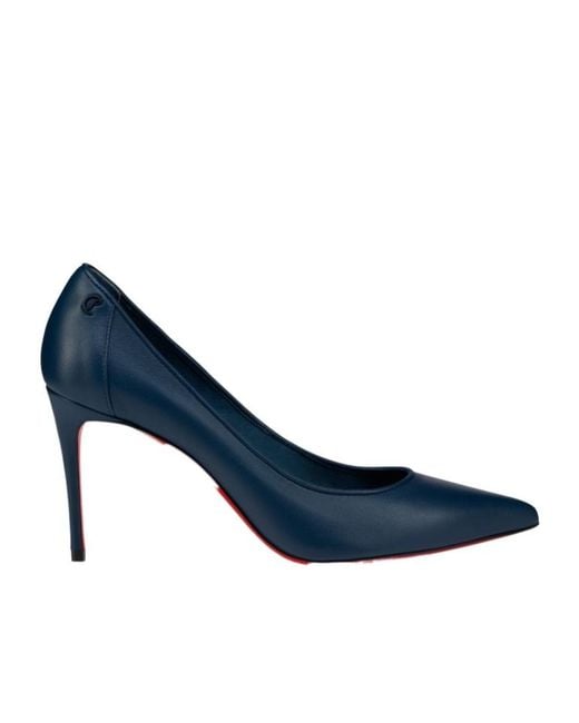 Christian Louboutin Blue Sporty Kate 85 Leather Heeled Courts