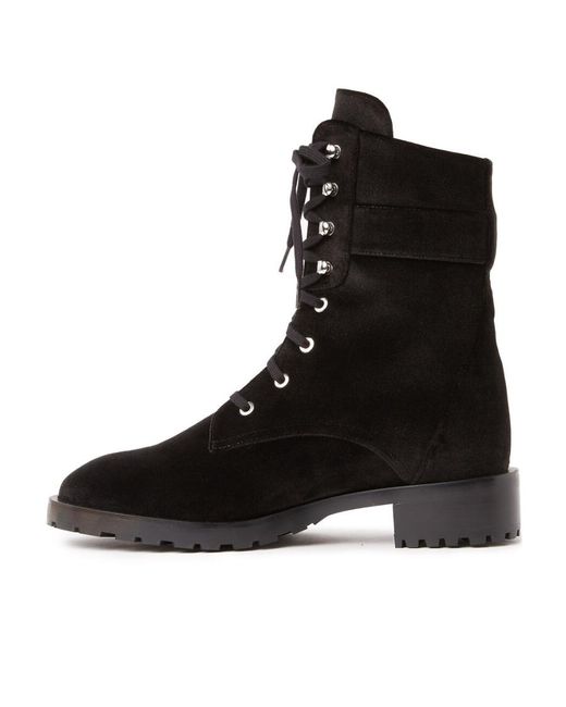 Stuart Weitzman Black 40Mm Buckle-Fastening Lace-Up Boots