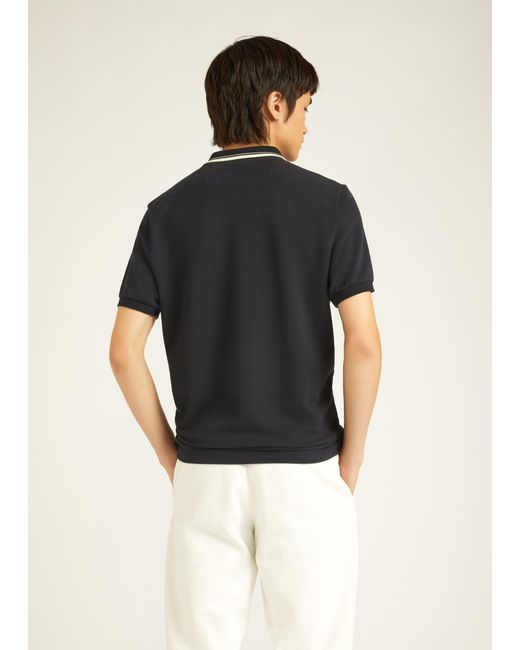 Loro Piana Blue Zip Regatta Polo Shirt for men