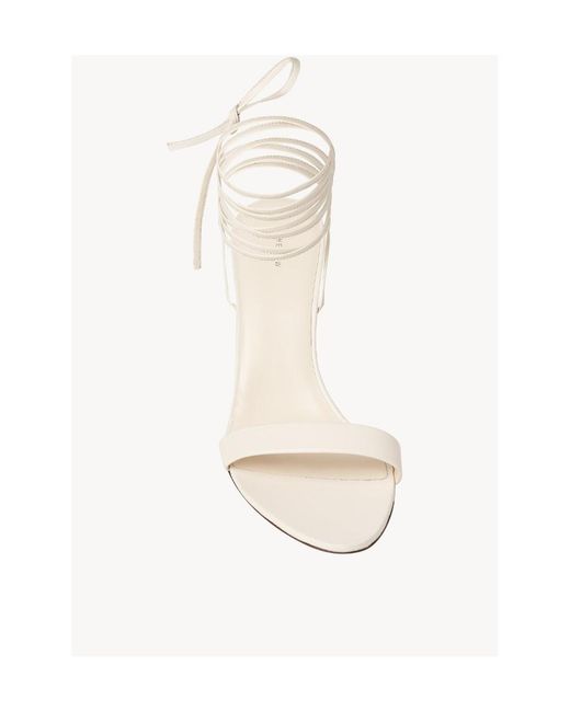 The Row White Strap-Up High-Heeled Sandals