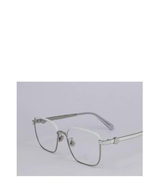 Moncler White Eyewear Ml5180D Square Glasses for men
