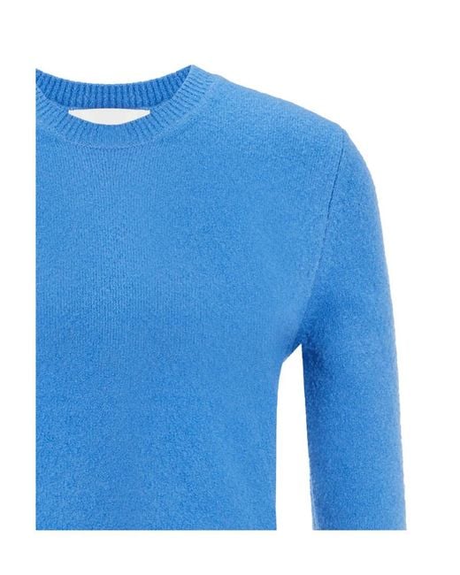 Nanushka Blue Long-Sleeved Crewneck Knitted Jumper