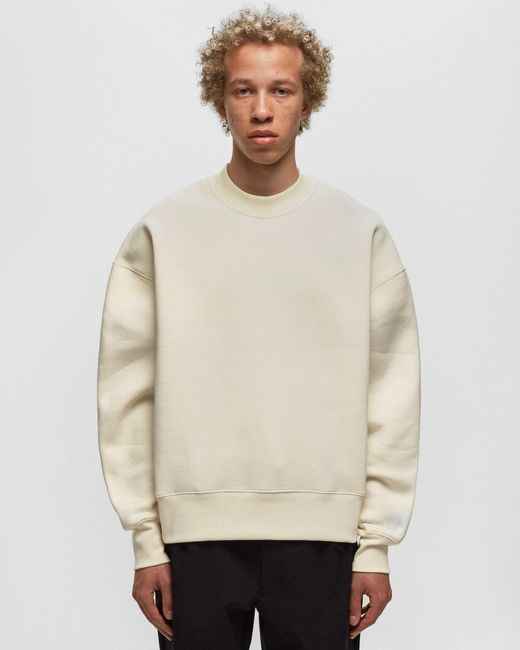 AMI White Logo Patch Crewneck Sweatshirt for men