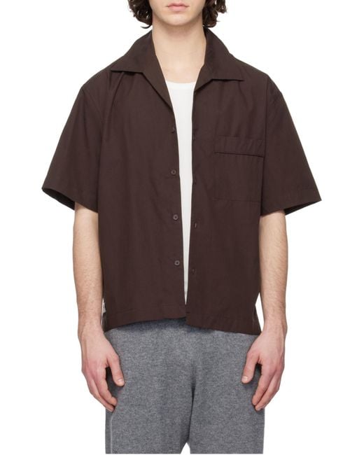 Entire studios Brown Short-Sleeve Pajama Shirt