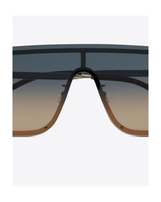 Saint Laurent Blue Sl364 Mask Sunglasses