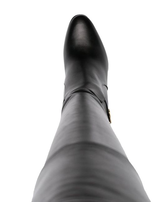 Dolce & Gabbana Black Dg Over-The-Knee Boots