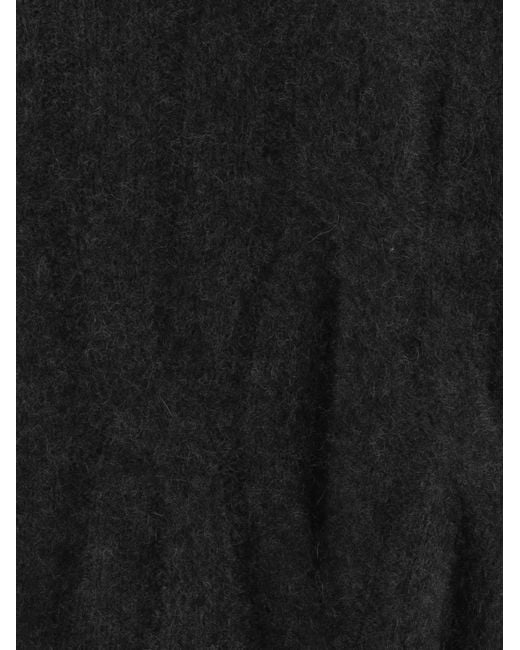Allude Black Ribbed Hem Knitted Sweater