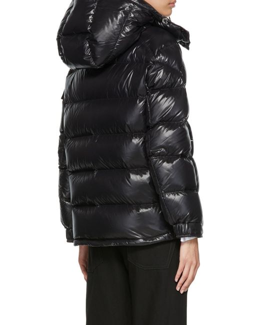 Moncler Black Maire Logo Patch Quilted Jacket