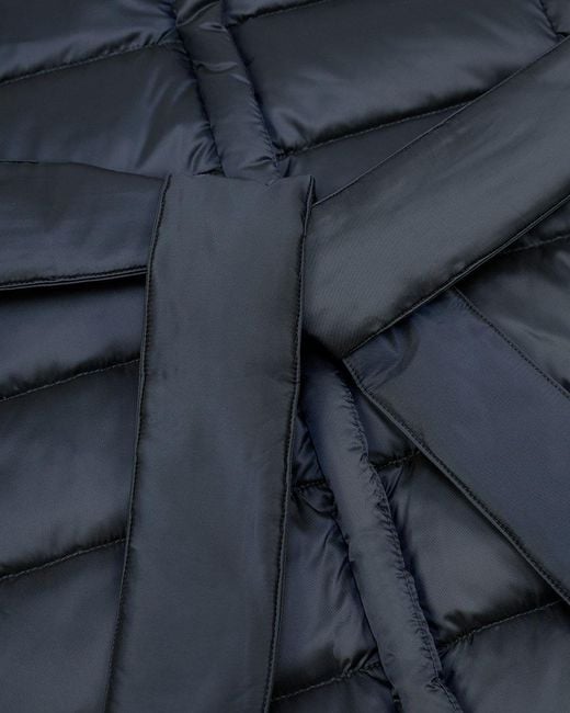 Weekend by Maxmara Blue Hooded Quilted Down Jacket