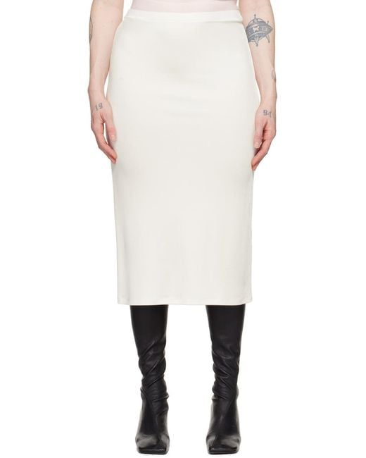 TOVE White Elastic Waist Skirt