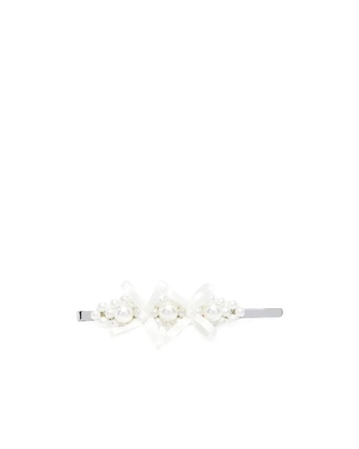 Simone Rocha White Bow-Embellished Hair Clip