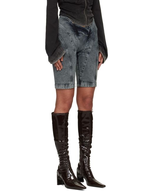 KNWLS Black Celest Denim Shorts