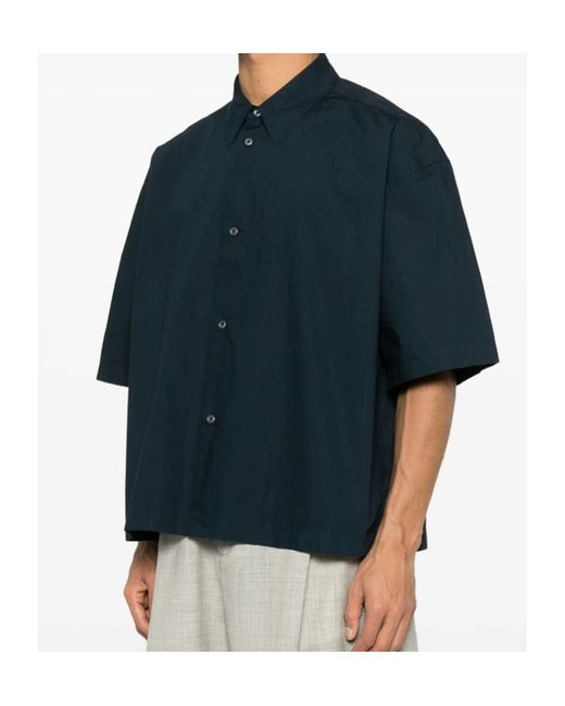 Studio Nicholson Blue Short-Sleeved Shirt for men