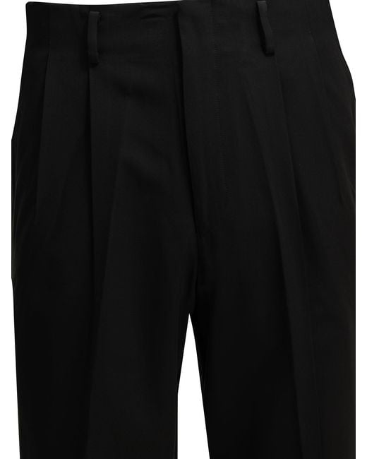 A.PRESSE Black Wide-Leg Tailored Pants for men