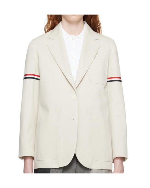 Thom Browne Gray Single-Breasted Blazer