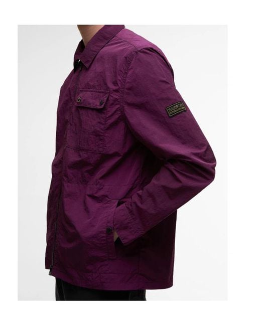 Barbour Purple Shirt-Style Casual Jacket for men