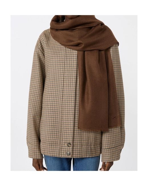 Weekend by Maxmara Brown Cashmere And Silk Stole