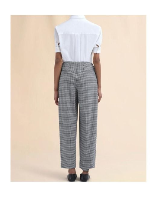 Marni Gray Checked Tailored Trousers