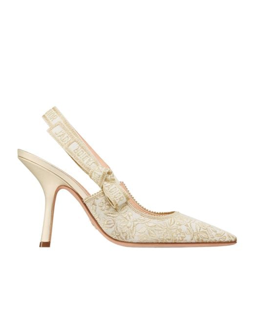 Dior White J'A Slingback Pump