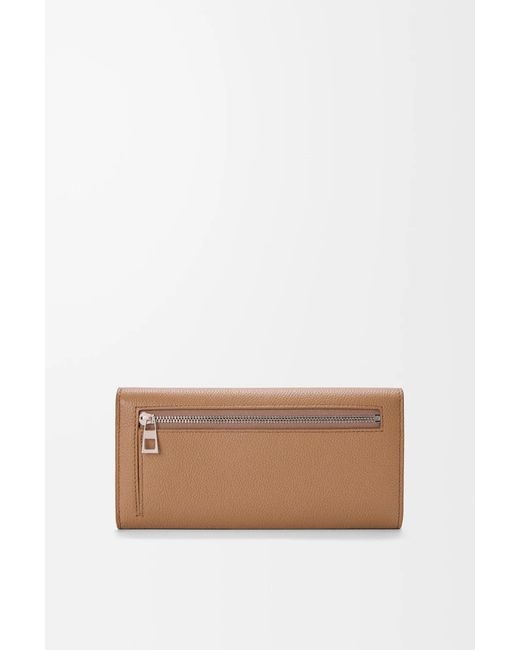 Loewe Brown Pebble Continental Wallet