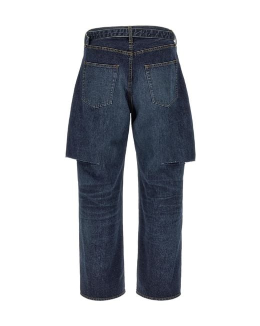 Sacai Blue Belt-Loop Jeans for men