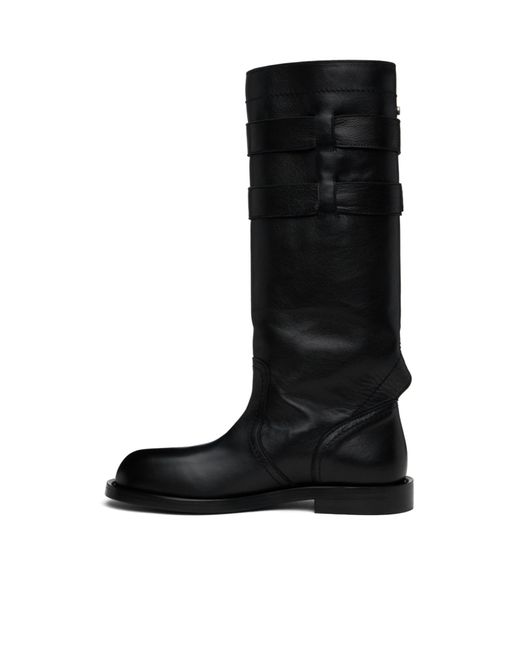 Ann Demeulemeester Black Uplu Biker Boots