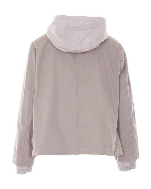 Herno Gray Reversible Hooded Jacket
