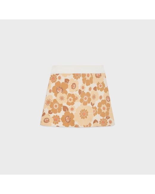 Céline Natural Trapeze Mini Skirt