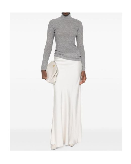 Fabiana Filippi Gray Wool Turtleneck Sweater