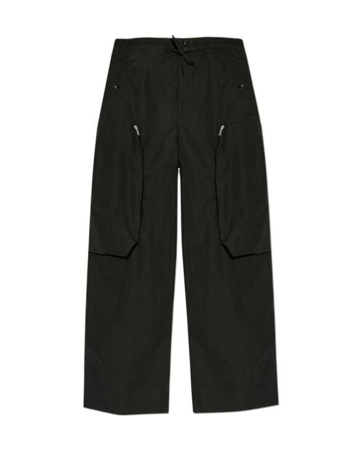 Dries Van Noten Black Drawstring Casual Pants for men