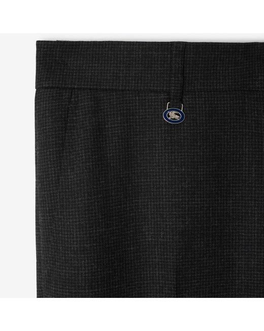 Burberry Black Wool Tailored Trousers for men