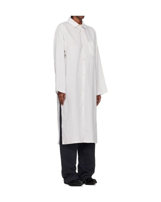 Our Legacy White Strand Pinstripe Shirt