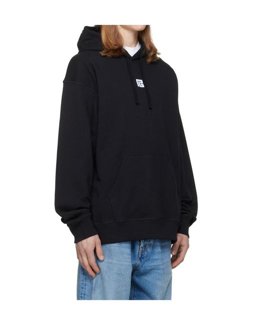 Balmain Black Long-Sleeve Hooded Sweatshirt for men