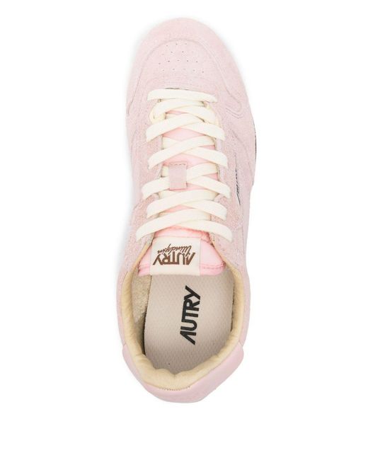 Autry Pink Windspin Low-Top Sneakers