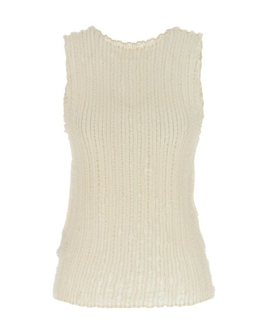Issey Miyake Natural Jellyfish Pleated Tank Top