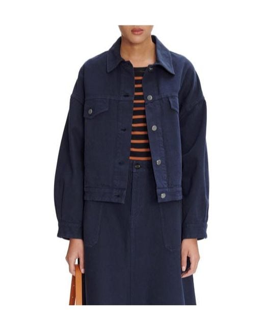 A.P.C. Blue Long Sleeved Buttoned Jacket