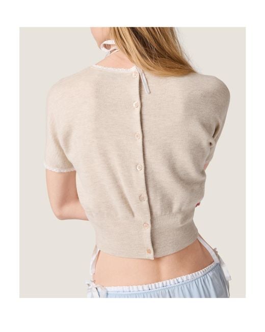Miu Miu White Cashmere Sweater