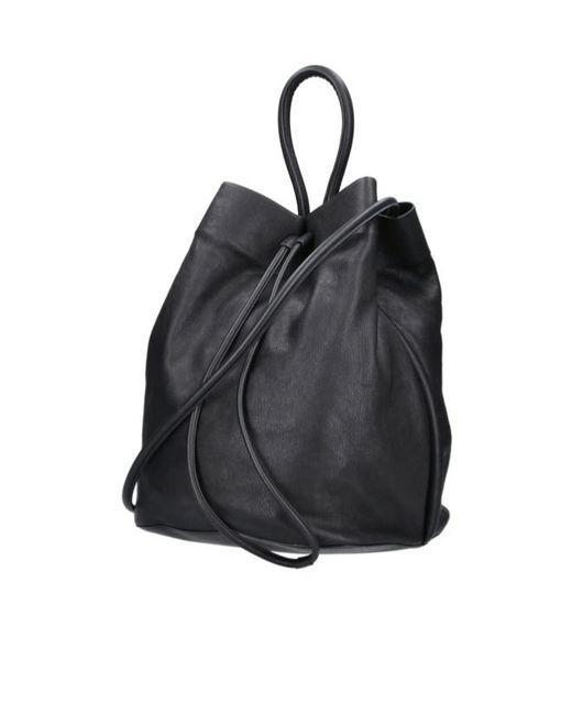 Uma Wang Blue Drawstring Bucket Shoulder Bag