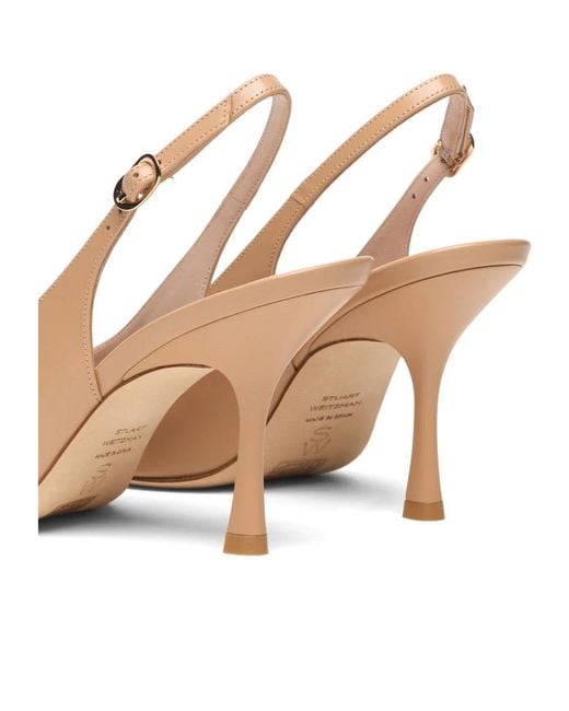 Stuart Weitzman Natural Madison Slingback 85