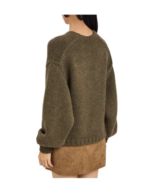 Khaite Green Solid Colour Cashmere Cardigan