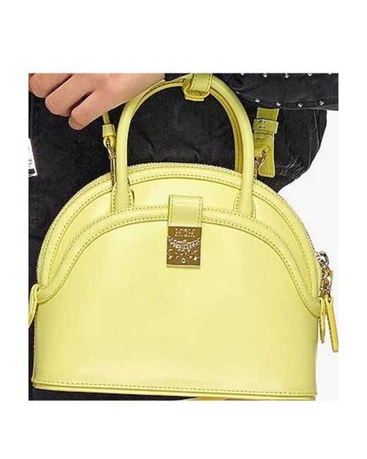 MCM Yellow Shell Handbag