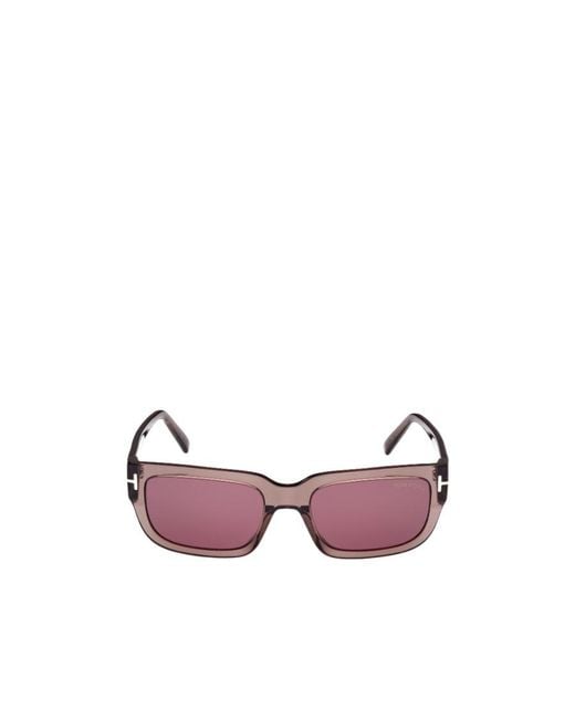 Tom Ford Pink Sunglasses With Rectangular Frames for men