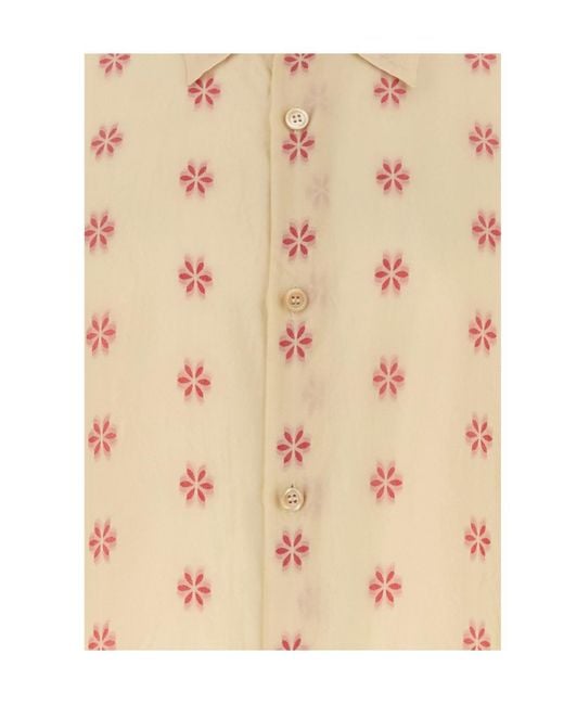 Dries Van Noten Natural Loose Jacquard Shirt for men