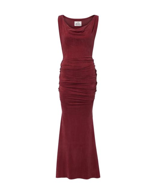 Vivienne Westwood Red Liz Draped Jersey Dress
