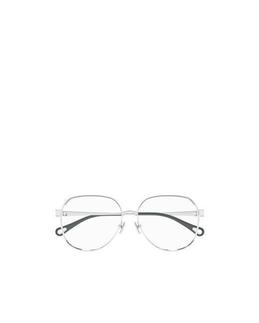 Chloé White Chloé Eyewear Cat-Eye Glasses