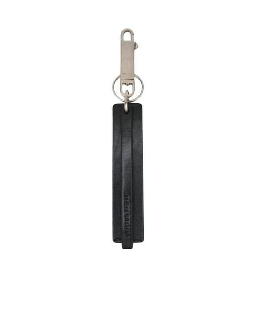 Rick Owens White Logo Keychain for men