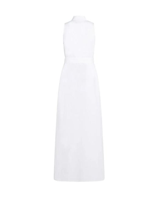 Karl Lagerfeld White Floral Appliqu Maxi Dress
